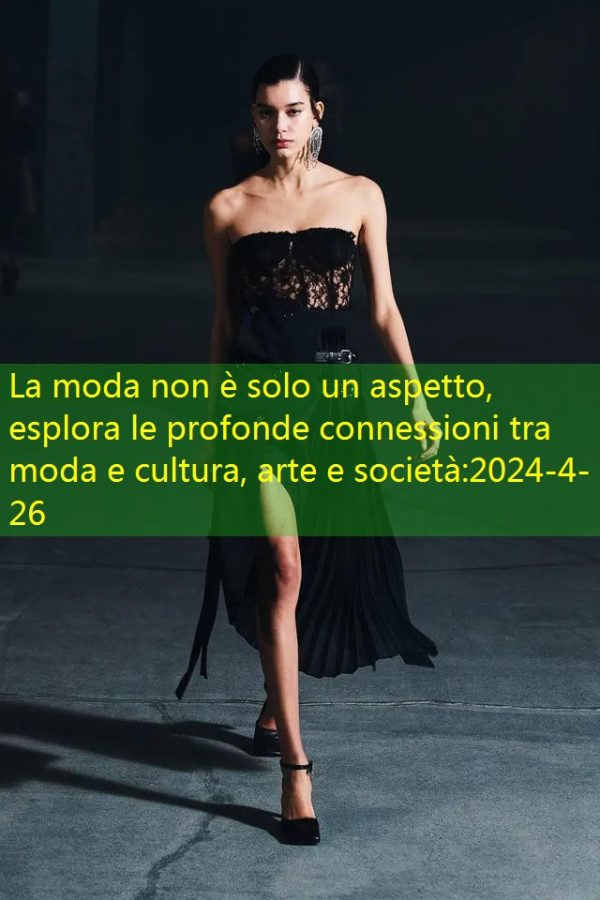 La moda non è solo un aspetto, esplora le profonde connessioni tra moda e cultura, arte e società