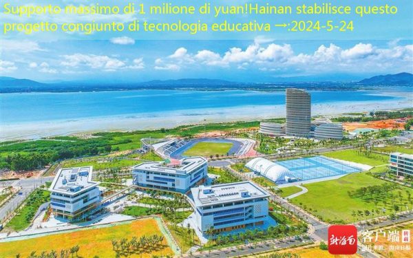 Supporto massimo di 1 milione di yuan!Hainan stabilisce questo progetto congiunto di tecnologia educativa →