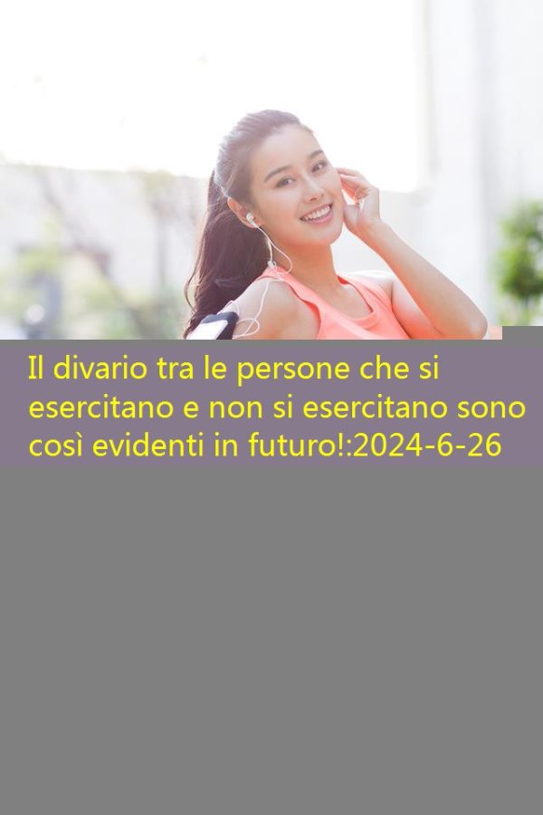 Il divario tra le persone che si esercitano e non si esercitano sono così evidenti in futuro!